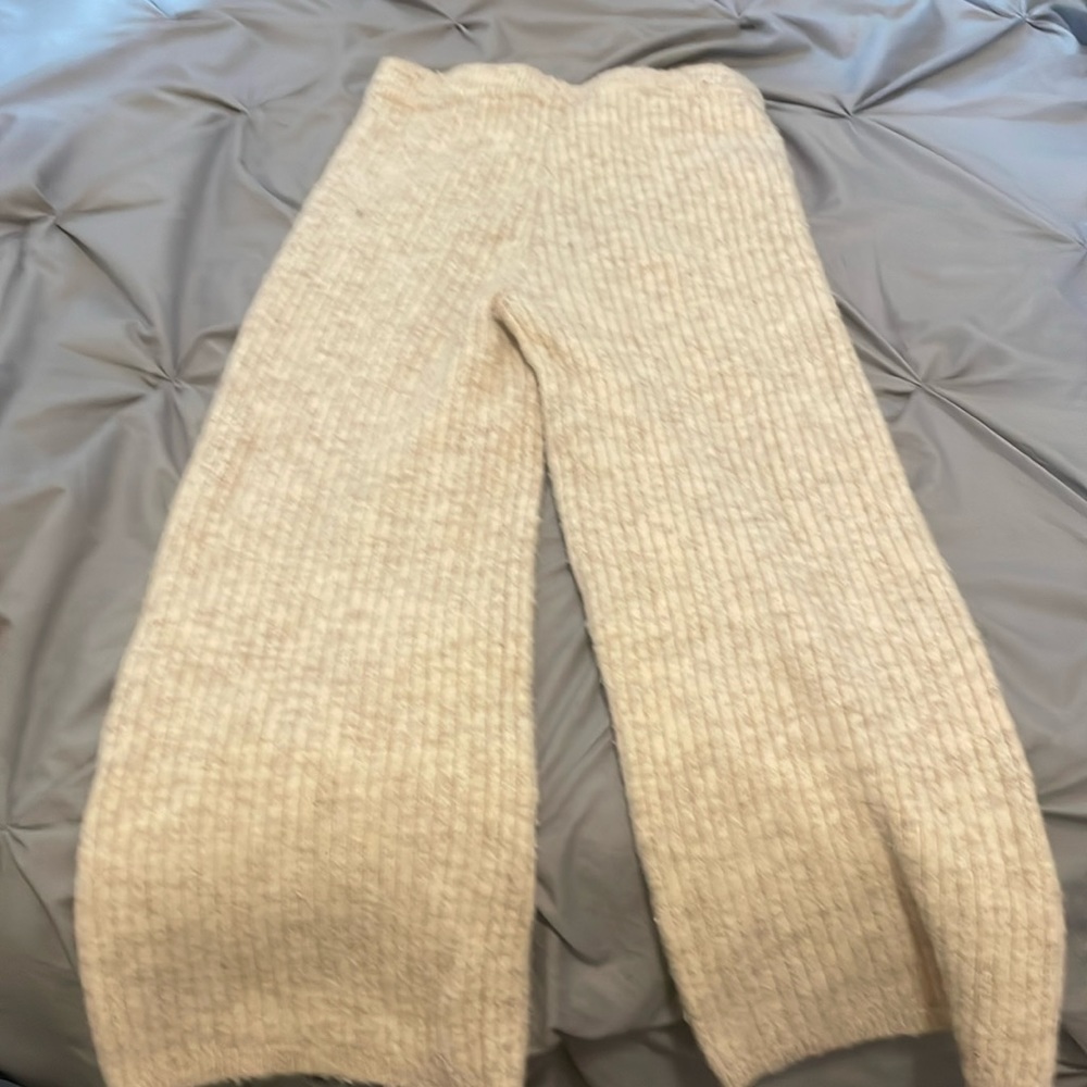 Cream pants with matching cream top